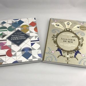 French Hardcover Adult Coloring Books Unique!
